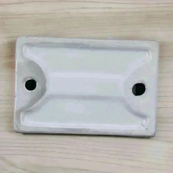 It Is Well With My Soul White Ceramic Soap Dish W/ Blue Flowers & Black Accents - Picture 3 of 13